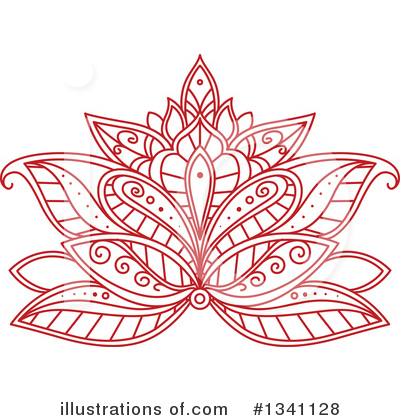 Royalty-Free (RF) Lotus Clipart Illustration by Vector Tradition SM - Stock Sample #1341128