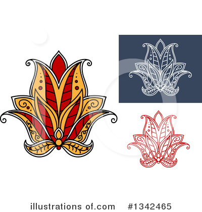 Royalty-Free (RF) Lotus Clipart Illustration by Vector Tradition SM - Stock Sample #1342465