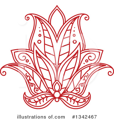 Royalty-Free (RF) Lotus Clipart Illustration by Vector Tradition SM - Stock Sample #1342467