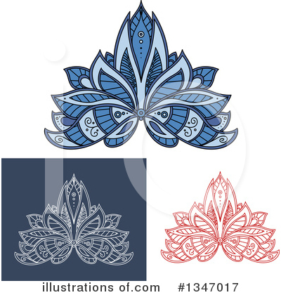 Royalty-Free (RF) Lotus Clipart Illustration by Vector Tradition SM - Stock Sample #1347017