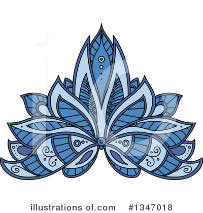 Royalty-Free (RF) Lotus Clipart Illustration by Vector Tradition SM - Stock Sample #1347018