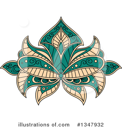 Royalty-Free (RF) Lotus Clipart Illustration by Vector Tradition SM - Stock Sample #1347932