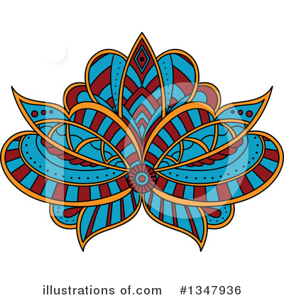 Royalty-Free (RF) Lotus Clipart Illustration by Vector Tradition SM - Stock Sample #1347936