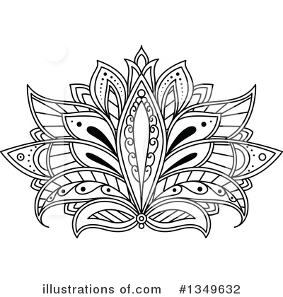 Royalty-Free (RF) Lotus Clipart Illustration by Vector Tradition SM - Stock Sample #1349632