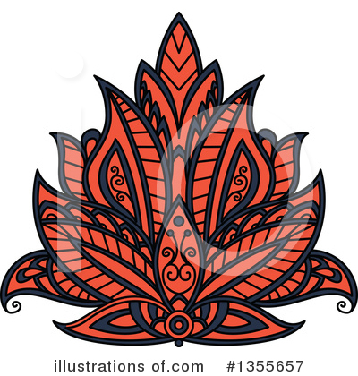 Royalty-Free (RF) Lotus Clipart Illustration by Vector Tradition SM - Stock Sample #1355657