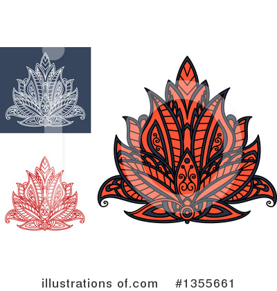 Royalty-Free (RF) Lotus Clipart Illustration by Vector Tradition SM - Stock Sample #1355661