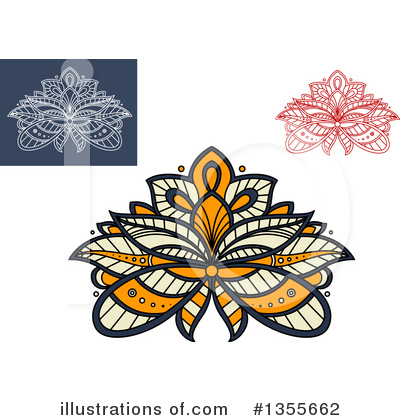 Royalty-Free (RF) Lotus Clipart Illustration by Vector Tradition SM - Stock Sample #1355662