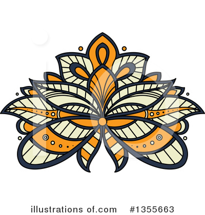 Royalty-Free (RF) Lotus Clipart Illustration by Vector Tradition SM - Stock Sample #1355663