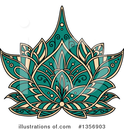 Royalty-Free (RF) Lotus Clipart Illustration by Vector Tradition SM - Stock Sample #1356903