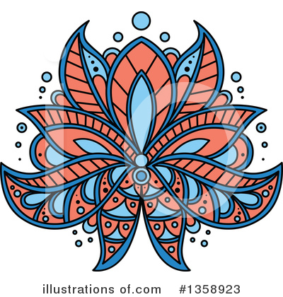 Royalty-Free (RF) Lotus Clipart Illustration by Vector Tradition SM - Stock Sample #1358923