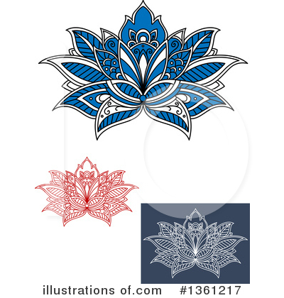 Royalty-Free (RF) Lotus Clipart Illustration by Vector Tradition SM - Stock Sample #1361217