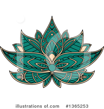 Royalty-Free (RF) Lotus Clipart Illustration by Vector Tradition SM - Stock Sample #1365253