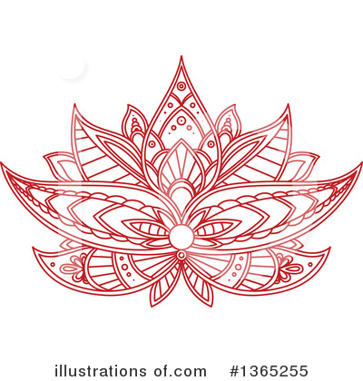 Royalty-Free (RF) Lotus Clipart Illustration by Vector Tradition SM - Stock Sample #1365255