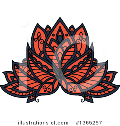 Royalty-Free (RF) Lotus Clipart Illustration by Vector Tradition SM - Stock Sample #1365257