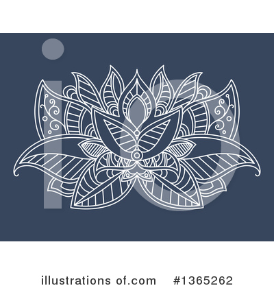 Royalty-Free (RF) Lotus Clipart Illustration by Vector Tradition SM - Stock Sample #1365262