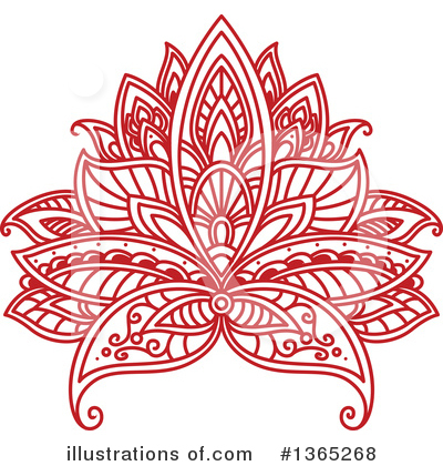 Royalty-Free (RF) Lotus Clipart Illustration by Vector Tradition SM - Stock Sample #1365268