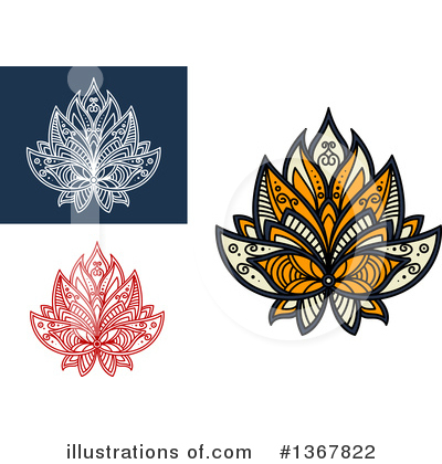 Royalty-Free (RF) Lotus Clipart Illustration by Vector Tradition SM - Stock Sample #1367822