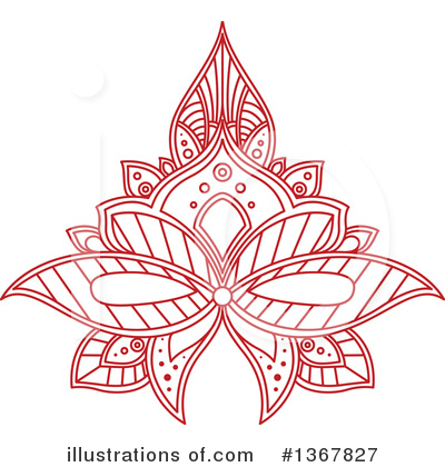 Royalty-Free (RF) Lotus Clipart Illustration by Vector Tradition SM - Stock Sample #1367827