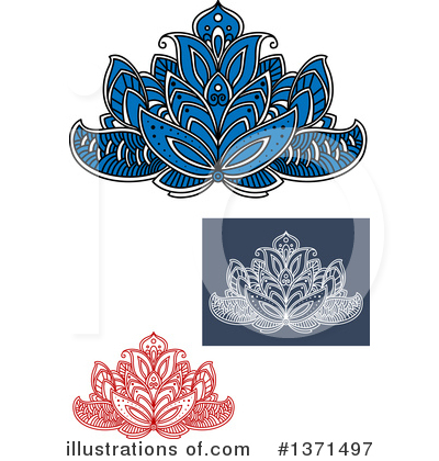 Royalty-Free (RF) Lotus Clipart Illustration by Vector Tradition SM - Stock Sample #1371497