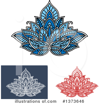 Royalty-Free (RF) Lotus Clipart Illustration by Vector Tradition SM - Stock Sample #1373646
