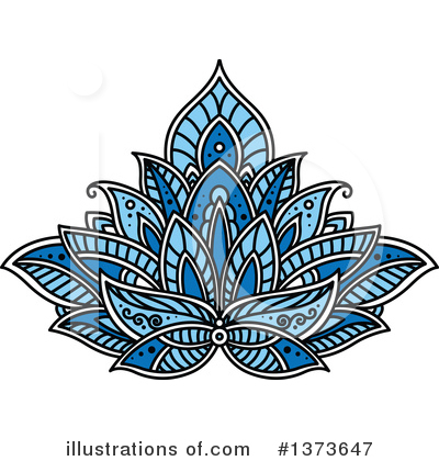 Henna Flowers Clipart #1373647 by Vector Tradition SM