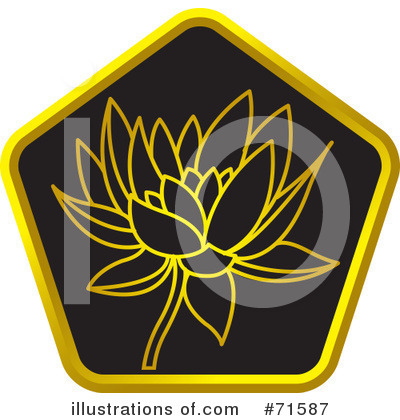 Royalty-Free (RF) Lotus Clipart Illustration by Lal Perera - Stock Sample #71587