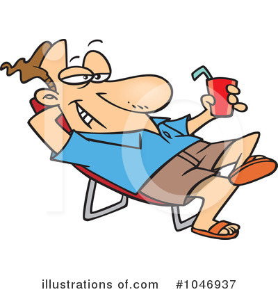 Royalty-Free (RF) Lounging Clipart Illustration by toonaday - Stock Sample #1046937