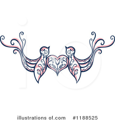 Royalty-Free (RF) Love Birds Clipart Illustration by Cherie Reve - Stock Sample #1188525