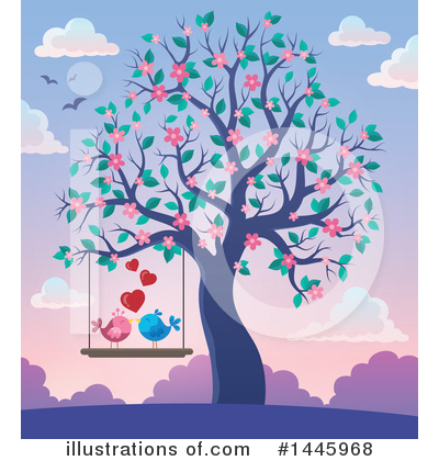 Royalty-Free (RF) Love Birds Clipart Illustration by visekart - Stock Sample #1445968