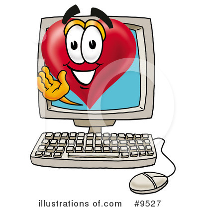 Royalty-Free (RF) Love Heart Clipart Illustration by Mascot Junction - Stock Sample #9527
