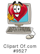 Love Heart Clipart #9527 by Mascot Junction