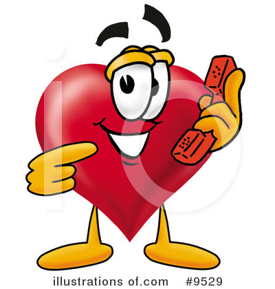Royalty-Free (RF) Love Heart Clipart Illustration by Mascot Junction - Stock Sample #9529