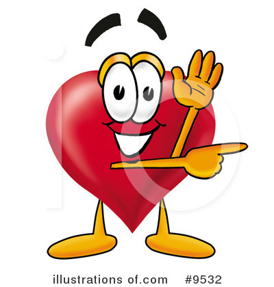 Royalty-Free (RF) Love Heart Clipart Illustration by Mascot Junction - Stock Sample #9532