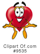 Love Heart Clipart #9535 by Mascot Junction