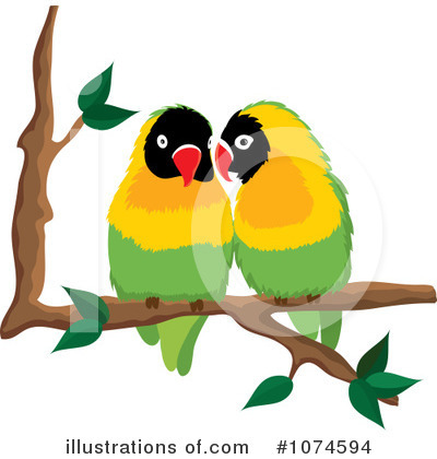 Lovebirds Clipart #1074594 by Pams Clipart