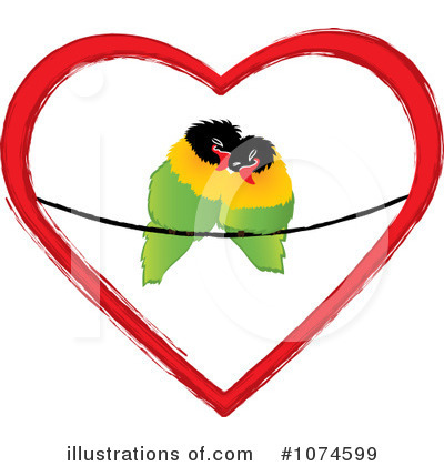 Lovebirds Clipart #1074599 by Pams Clipart