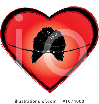 Royalty-Free (RF) Lovebirds Clipart Illustration by Pams Clipart - Stock Sample #1074600