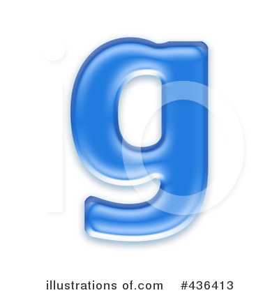 Royalty-Free (RF) Lowercase Blue Letter Clipart Illustration by chrisroll - Stock Sample #436413