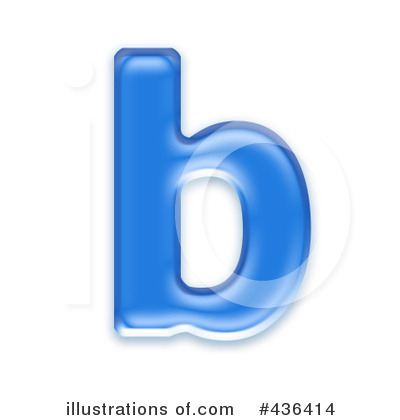 Royalty-Free (RF) Lowercase Blue Letter Clipart Illustration by chrisroll - Stock Sample #436414