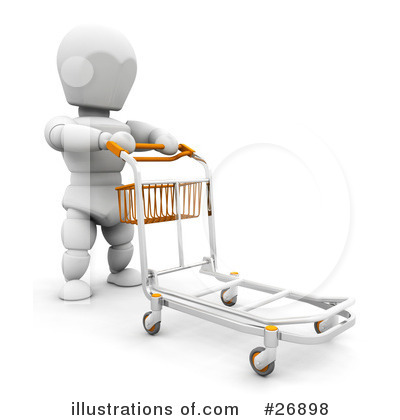 Royalty-Free (RF) Luggage Trolley Clipart Illustration by KJ Pargeter - Stock Sample #26898