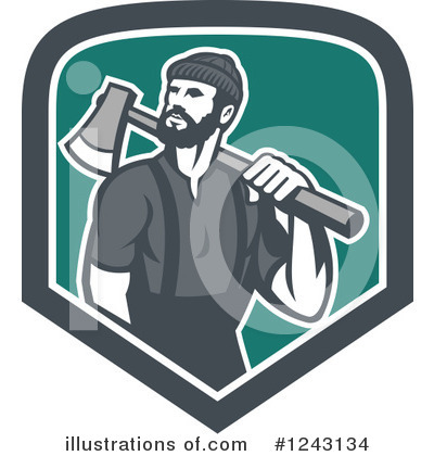 Royalty-Free (RF) Lumberjack Clipart Illustration by patrimonio - Stock Sample #1243134