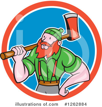 Lumberjack Clipart #1262884 by patrimonio