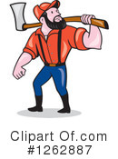 Lumberjack Clipart #1262887 by patrimonio