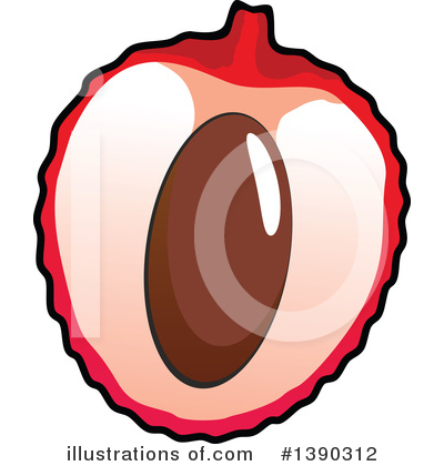 Lychee Clipart #1390312 by Vector Tradition SM
