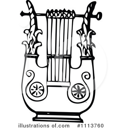 Royalty-Free (RF) Lyre Clipart Illustration by Prawny Vintage - Stock Sample #1113760