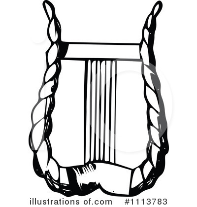 Royalty-Free (RF) Lyre Clipart Illustration by Prawny Vintage - Stock Sample #1113783