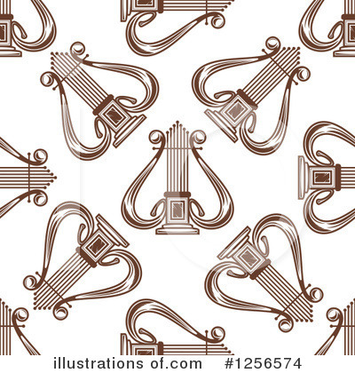 Royalty-Free (RF) Lyre Clipart Illustration by Vector Tradition SM - Stock Sample #1256574