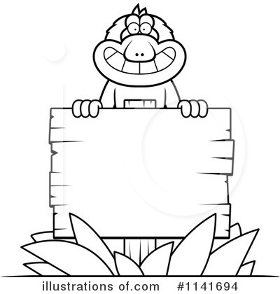 Royalty-Free (RF) Macaque Clipart Illustration by Cory Thoman - Stock Sample #1141694