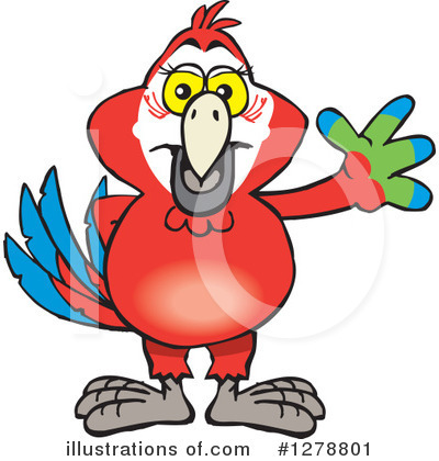 Scarlet Macaw Clipart #1278801 by Dennis Holmes Designs