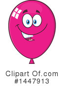 Magenta Party Balloon Clipart #1447913 by Hit Toon